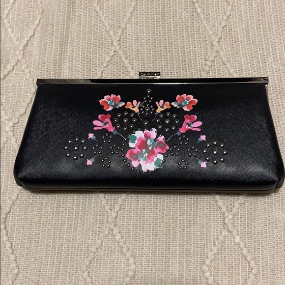 Calvin Klein Clutch Black Floral ❤️ 👛